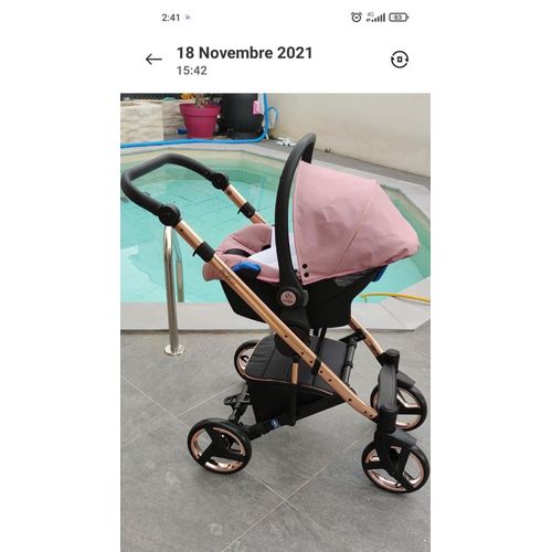 Poussette Trio 3 En 1 Neri Rosegold Rose Poudré ¿ Landau, Poussette Promenade