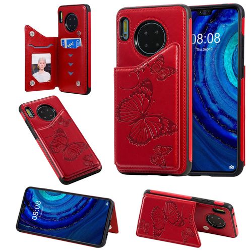 Coque Huawei Mate 30,Etui Pour Huawei Mate 30,Coque En Cuir Pour Huawei Mate 30,Convient A Etui La Huawei Mate 30,Rouge