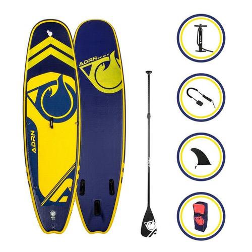 Paddle Gonflable Player 9'8 32'' 5'' (299x81x12,7cm) Avec Pompe, Pagaie, Leash Et Sac De Transport - Jaune