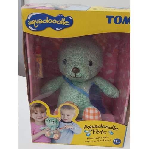 Peluche Doudou / Aquadoodle / Ourson / Pour Dessiner Sans Se Tacher / 20cm / Les Dessins Disparaissent Pour Recommencer / Tomy