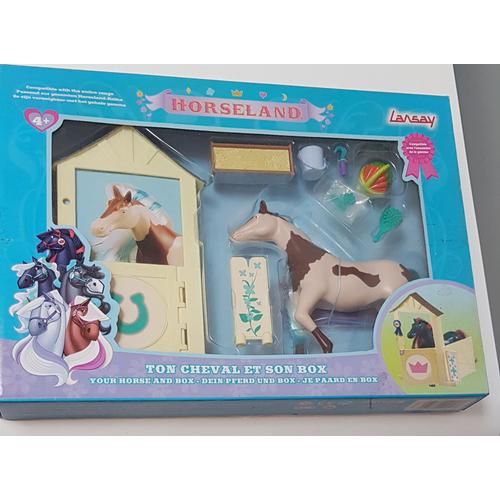 Jeu Jouet Figurine / Horseland / Ton Cheval Et Son Box / Grand Coffret 35x25cm