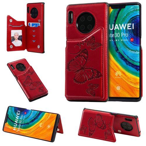 Coque Huawei Mate 30 Pro,Etui Pour Huawei Mate 30 Pro,Coque En Cuir Pour Huawei Mate 30 Pro,Convient A Etui La Huawei Mate 30 Pro,Rouge