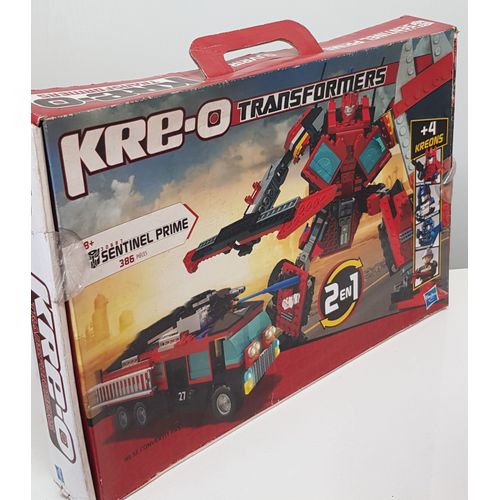 Jeu De Construction / Kreo Transformers / 2 En 1 / Grand Coffret 46x30cm / Sentinel Prime / 386 Pieces / 2 En 1 / Hasbro / Boite Tres Legerement Abimee / Voir Photo