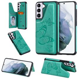 Coque Samsung Galaxy S21,Etui Pour Samsung Galaxy S21,Coque En Cuir Pour Samsung Galaxy S21,Convient A Etui La Samsung Galaxy S21,Vert