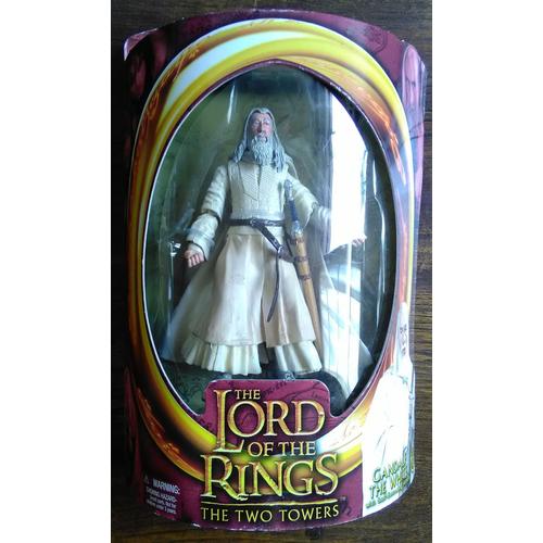 Figurine Gandalf Le Blanc / The White With Staff Extending Action - The Two Towers - Seigneur Des Anneaux - Lotr