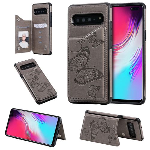 Coque Samsung Galaxy S10 5g,Etui Pour Samsung Galaxy S10 5g,Coque En Cuir Pour Samsung Galaxy S10 5g,Convient A Etui La Samsung Galaxy S10 5g,Gris