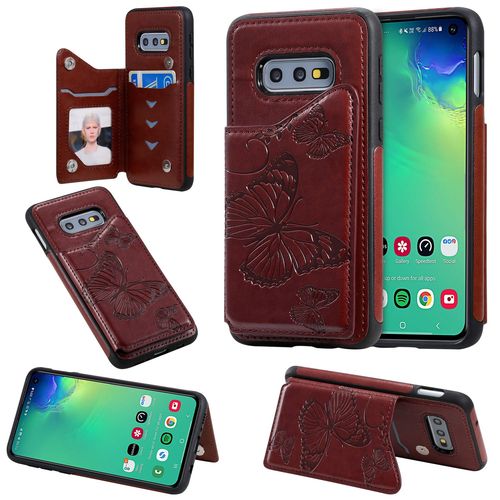 Coque Samsung Galaxy S10e,Etui Pour Samsung Galaxy S10e,Coque En Cuir Pour Samsung Galaxy S10e,Convient A Etui La Samsung Galaxy S10e,Marron