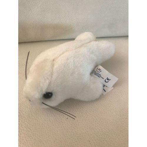 Peluche Doudou Phoque Blanc C.E Éditions Atlas 13 Cm