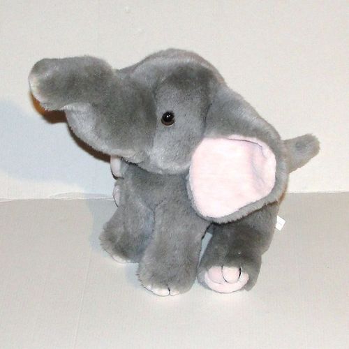 Peluche Elephant Gipsy - Doudou Elephant Gris Rose 38 Cm