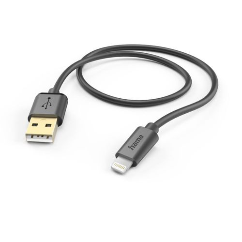 Câble Lightning HAMA vers USB 1.50m noir