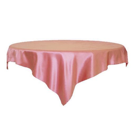 Couleur Pêche Taille 57x57inch-145x145cm Nappe En Satin Lavable Pour Table Rondeure De Protection Pour La Cuisine À La Maison, Décorations De Mariage Et De Noël