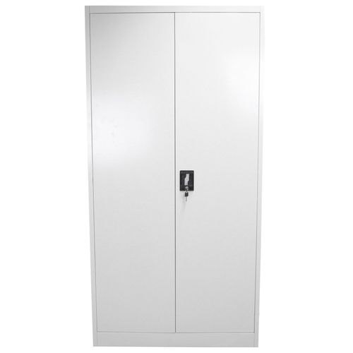 Monstershop - Casier De Bureau Gris Clair Métallique Avec 2 Portes Et 4 Étagères Réglables 180cm X 90cm X 40cm