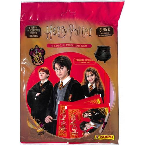 Panini Harry Potter Manuel Sorcier Sticker Album + 4 Pochettes Soit 20 Stickers