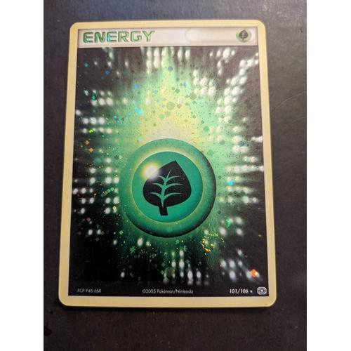 Carte Pokemon Energy / Energie Plante 101/106 Holo Bloc Ex Emeraude Fr