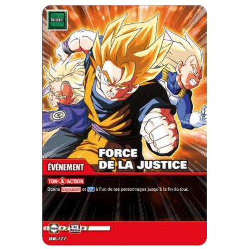 Carte Dragon Ball 177 Part 1 Db-177 Force De La Justice Super Cartes À Jouer Et À Collectionner