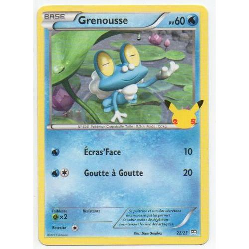 Carte Pokémon Grenousse - Base Pv 60 - Mcdonald's Collection 25th Anniversary