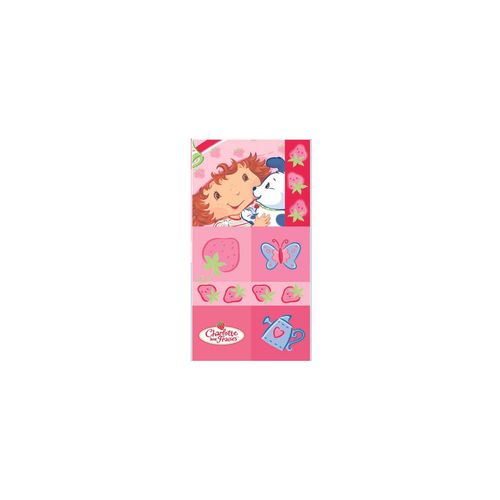 Drap De Plage Velours 152x76 Cm 'charlotte Aux Fraises' 100% Coton 350gr/M2, Dessin Placé