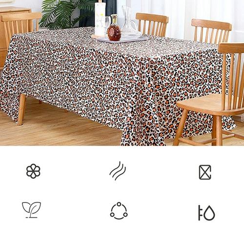 Motif De Cerf De Couleur Taille 137x274cm Nappe Transparente En Plastique Pour Table À Manger, Nappe En Pvc, Imperméable, Rectangulaire