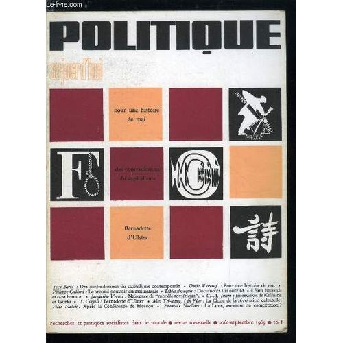 Politique Aujourd Hui N° 8-9 - La Gauche A La Recherche D Une Stratégie Par Jean Poperen, Encore Sur La Politique Syndicale Par Albert Detraz, Réponse A Nicolon Sur Le Bloc Historique Par André(...)