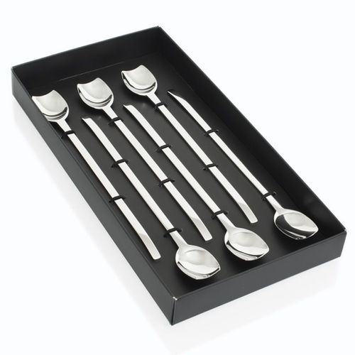 Coffret 6 Cuilleres Glace Longue Spiga