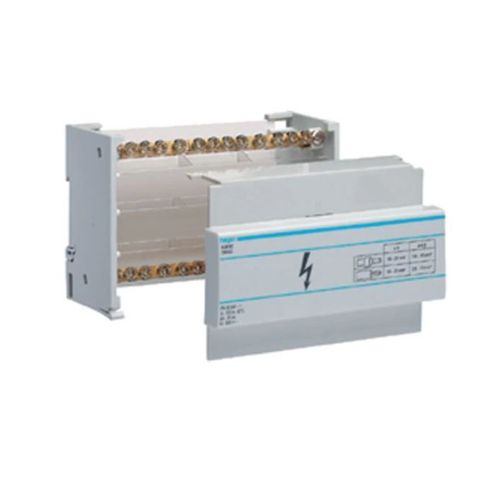Hager KJ01A Répartiteur à barettes étagé 90A 2P 2x10-35² / 10x 2,5-16² par pole