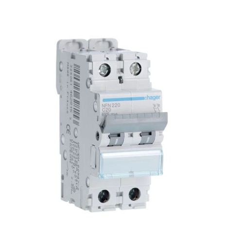 Hager NFN220 Disjoncteur 2P 20A courbe C