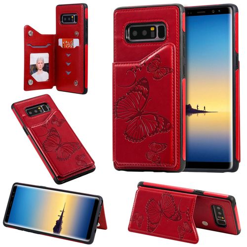 Coque Samsung Galaxy Note 8,Etui Pour Samsung Galaxy Note 8,Coque En Cuir Pour Samsung Galaxy Note 8,Convient A Etui La Samsung Galaxy Note 8,Rouge