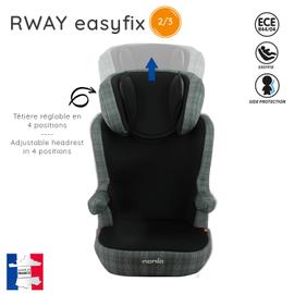 Siège auto rehausseur RWAY ISOFIX groupe 2/3 (15-36kg) - protection  latérale - fabriqué en France - Nania Luxe gris : : Bébé et  Puériculture