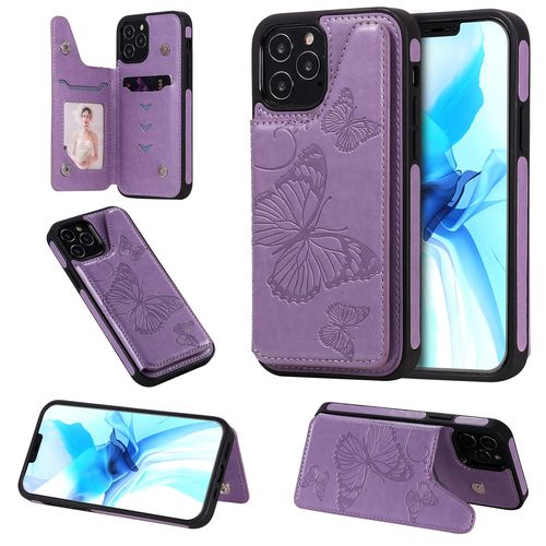 Coque Iphone 12 Pro,Etui Pour Iphone 12 Pro,Coque En Cuir Pour Iphone 12 Pro,Convient A Etui La Iphone 12 Pro,Violet