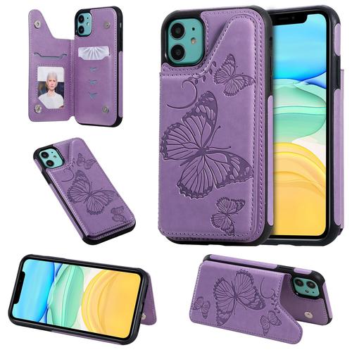 Coque Iphone 11,Etui Pour Iphone 11,Coque En Cuir Pour Iphone 11,Convient A Etui La Iphone 11,Violet