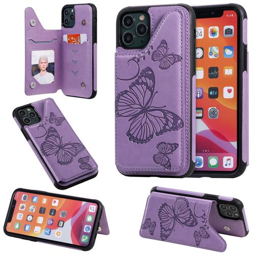 Coque Iphone 11 Pro,Etui Pour Iphone 11 Pro,Coque En Cuir Pour Iphone 11 Pro,Convient A Etui La Iphone 11 Pro,Violet