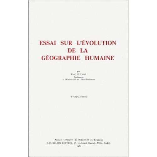 Essai Sur L'évolution De La Géographie Humaine