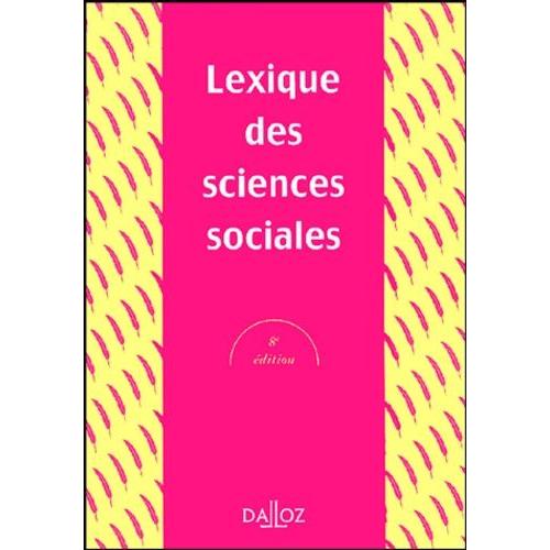 Lexique Des Sciences Sociales