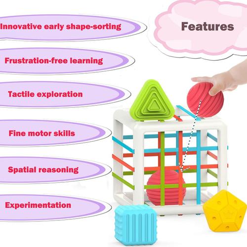 Jouets Montessori Pour Garçon Et Fille, Jeux Educatif Bébé Module Motricité, Jouets Précoce Pour Les Tout-Petits De 1 À 3 Ans