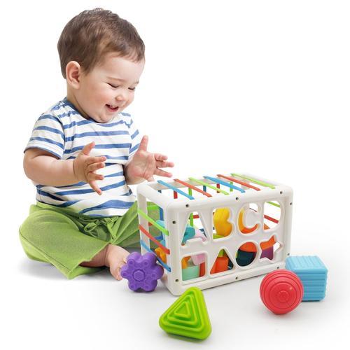 Jouet Bébé 1 An,Trieur De Formes Pour Bébé,Jouet Bebe 6 Mois,Jouet Montessori À Partir De 1-3 Ans,Sensoriels Jouets Garçons Filles