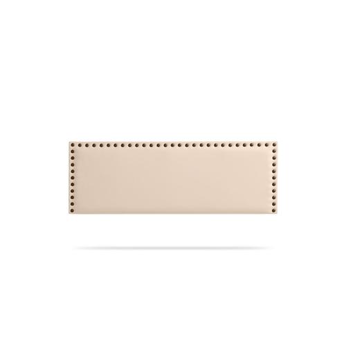 Moonia-Tête De Lit Tapissée Modena Simili Cuir 100 X 55 X 8 Cm - Beige