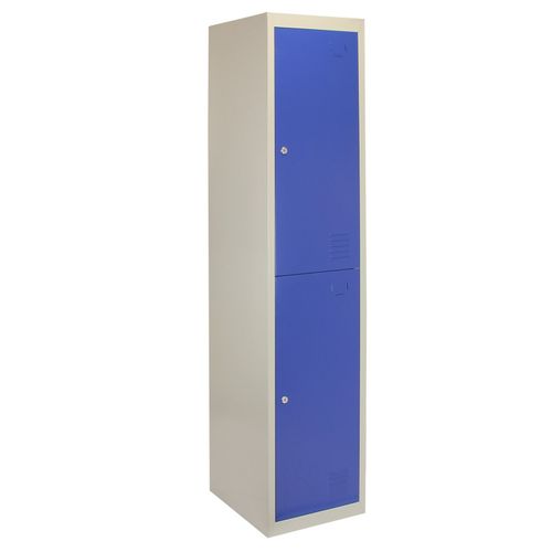 Casier Rangement - Deux Portes, À Plat, Bleu