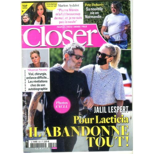 Closer - N°825 : Jalil Lespert - Pour Laeticia Il Abandonne Tout