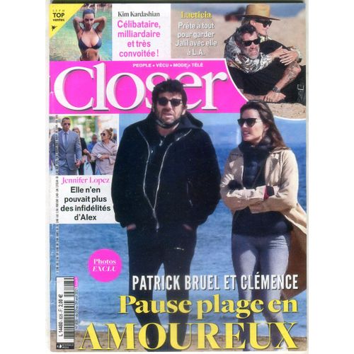 Closer - N°828 : Patrick Bruel Et Clémence - Pause Plage En Amoureux