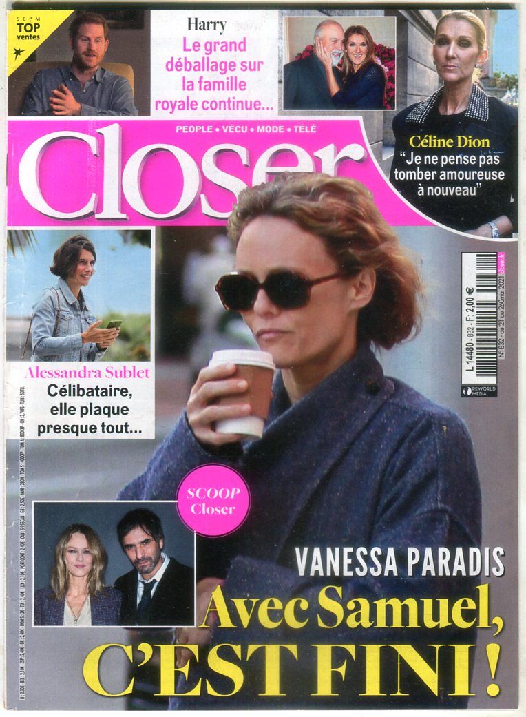 Closer - N°832 : Vanessa Paradis : Avec Samuel, C'est Fini !
