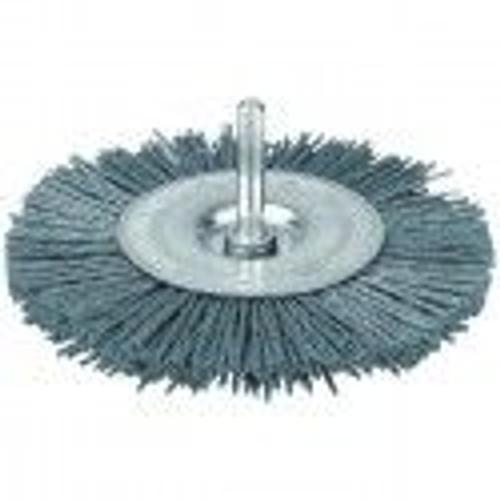 Brosse circulaire abrasive nylon gris ? 100 mm pour perceuse SCID polissage bois m?taux pierre