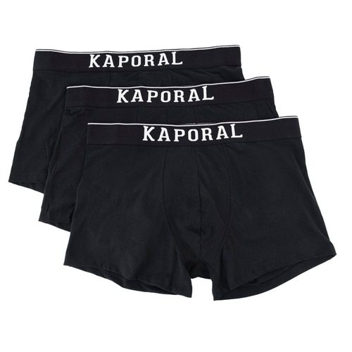 Boxer Kaporal Pack X3 Front Logo Homme Noir