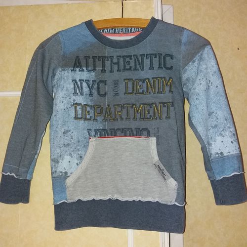Sweat Vingino "Denim Heritage", Taille 8 Ans, Sans Capuche