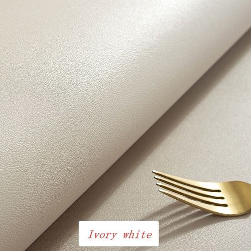 Couleur Blanc Ivoire Taille 80x130cm Nappe De Table En Cuir Imperméable Et Résistante À L'huile, Napperon De Table , Housse De Protection, Nappe Rectangulaire