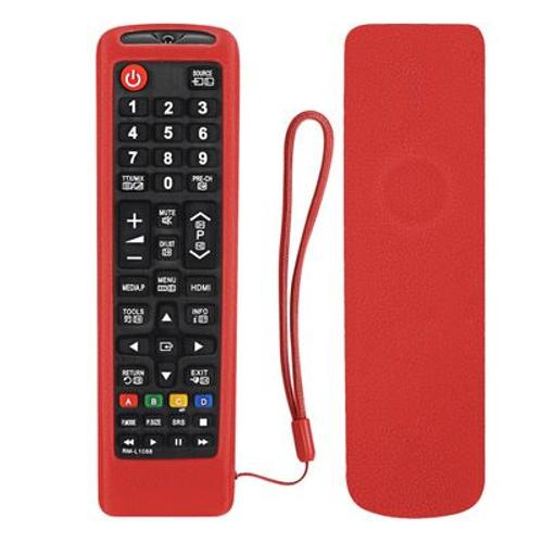 Housse de protection pour télécommande Samsung TV, étui souple en Silicone,  AA59-00786A AA59-00602A AA59-00666A AA59-00741A 00817A - Type Red