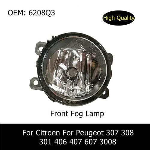 1 Pcs Feu Antibrouillard Avant 6208q3, Pour Citroën C1 C2 Et Peugeot 307 308 301 406 407 607 3008 " Nipseyteko "