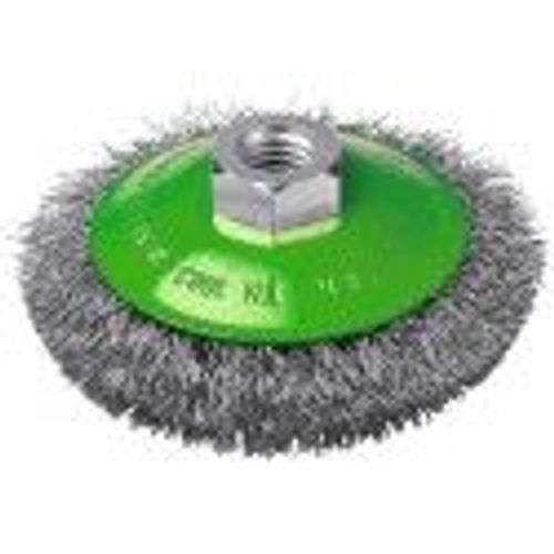 Brosse cuvette fil inox ondulé pour meuleuse ° 90 mm SCID