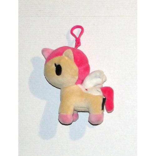 Peluche Licorne Tokidoki Beige Rose - Peluche Porte Cles Aurora