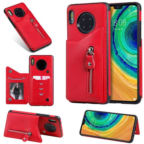 Coque Huawei Mate 30,Etui Pour Huawei Mate 30,Coque En Cuir Pour Huawei Mate 30,Convient A Etui La Huawei Mate 30,Rouge