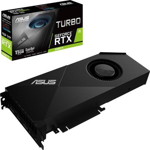 ASUS TURBO-RTX2080TI-11G - Carte graphique - GF RTX 2080 Ti - 11 Go GDDR6 - PCIe 3.0 x16 - HDMI, 2 x DisplayPort, USB-C